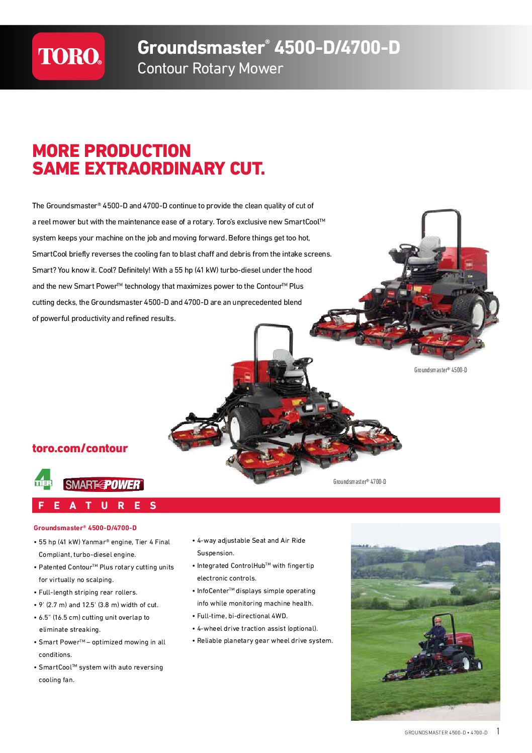 Toro® Groundsmaster 4500-D Sell Sheet