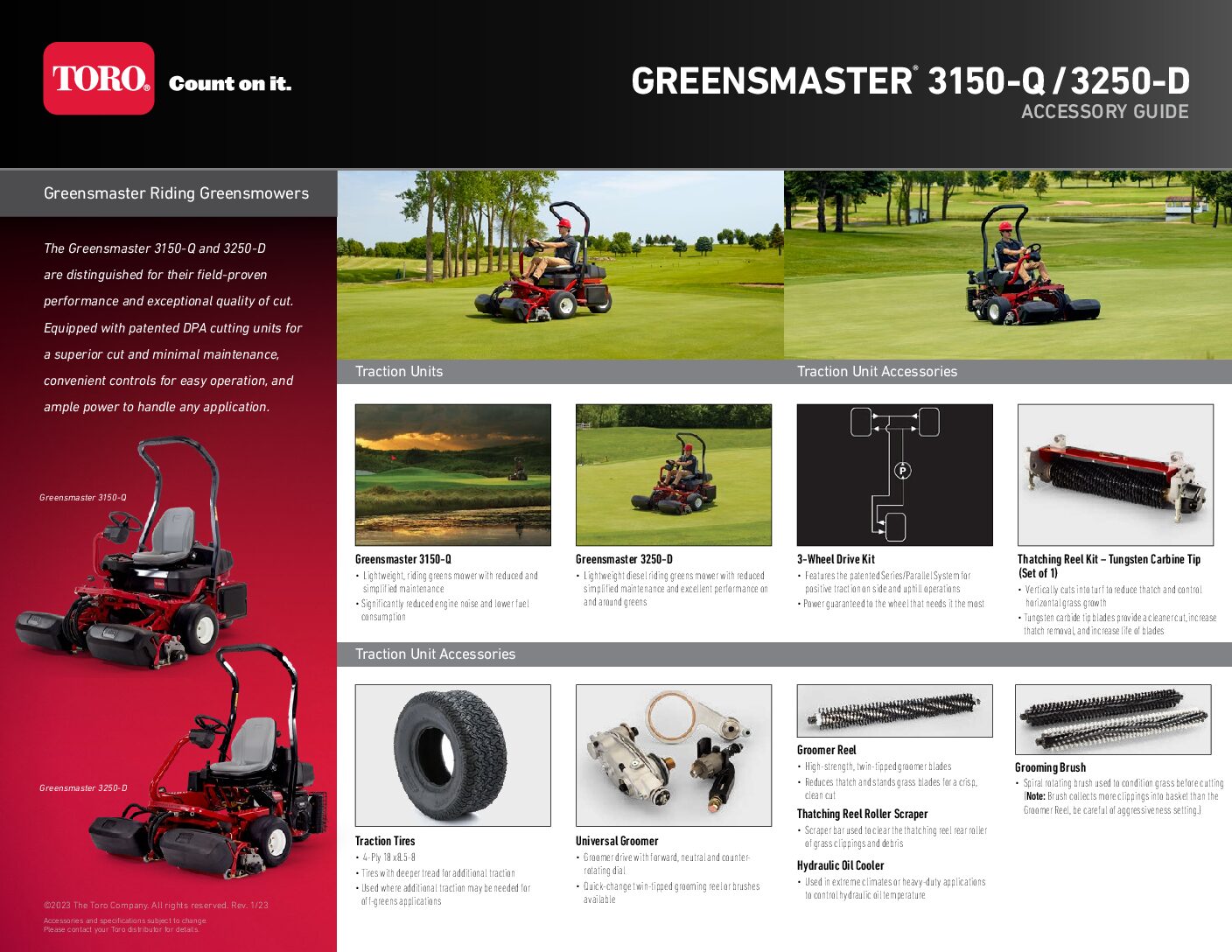 GREENSMASTER®3150-Q/3250-D ACCESSORY GUIDE