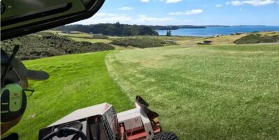 Ventrac | Mowing in New Zealand. Steep with beautiful views 