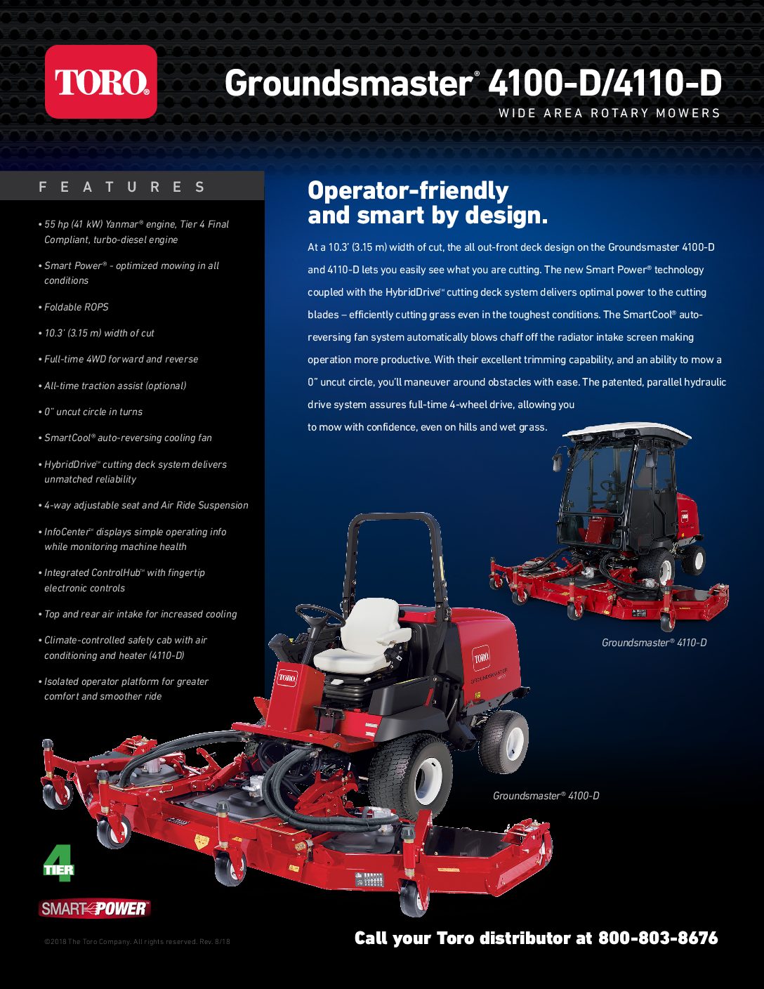 Toro Groundsmaster 4100/4110 Series Sell Sheet