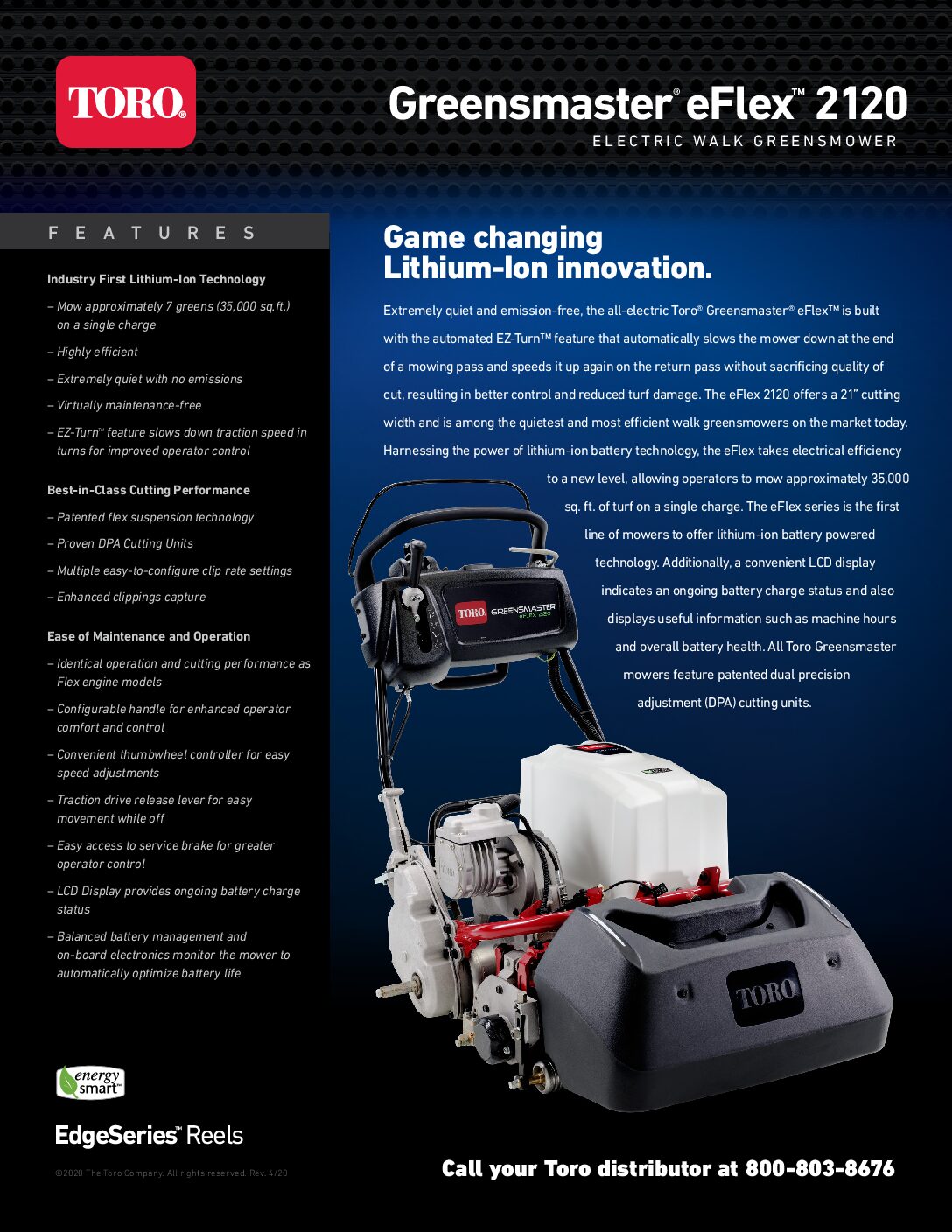 TORO eFlex 2120 Spec Sheet