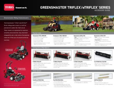GreensMaster Triflex & eTriFlex Accessory Sheet