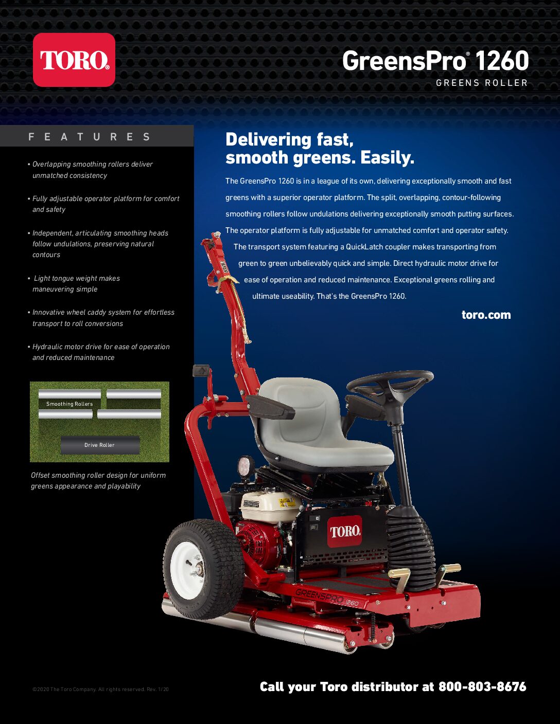 TORO GreensPro 1260 Sell Sheet