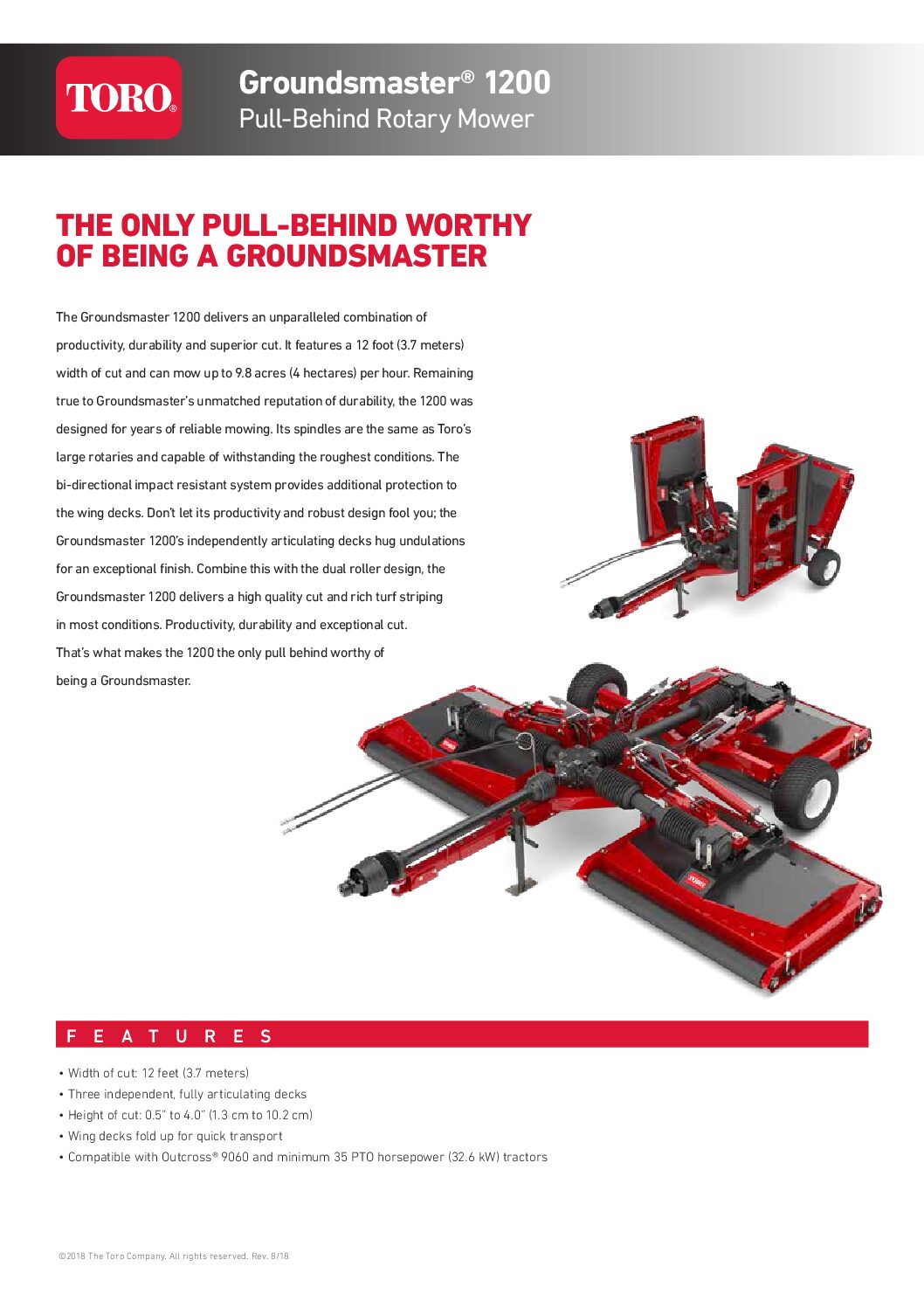 Toro® Groundsmaster 1200 Sell Sheet