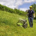 High Wheel Trimmer on hill