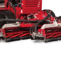 Ventrac Triplex Reel Mower Attachment - studio front attachment close up