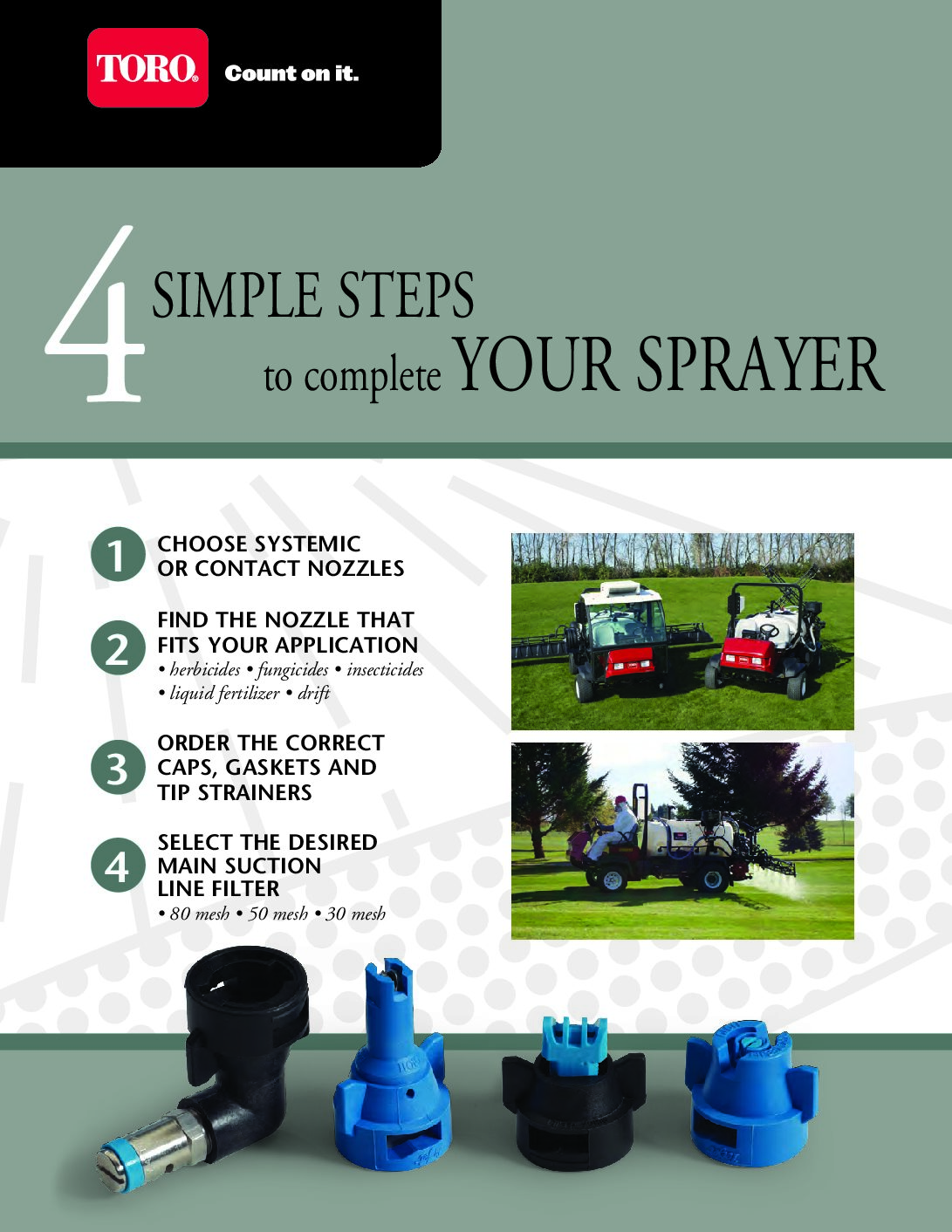 4 Simple steps to complete your sprayer