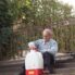 Pulmic Pegasus 15 Electric hand sprayer - older gentleman opening sprayer