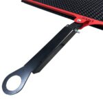 Close-up of SMG SportsChamp rubber drag mat attachment for artificial turf maintenance and grooming