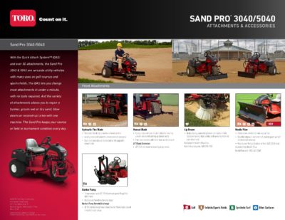 Toro Sand Pro Series Accessories