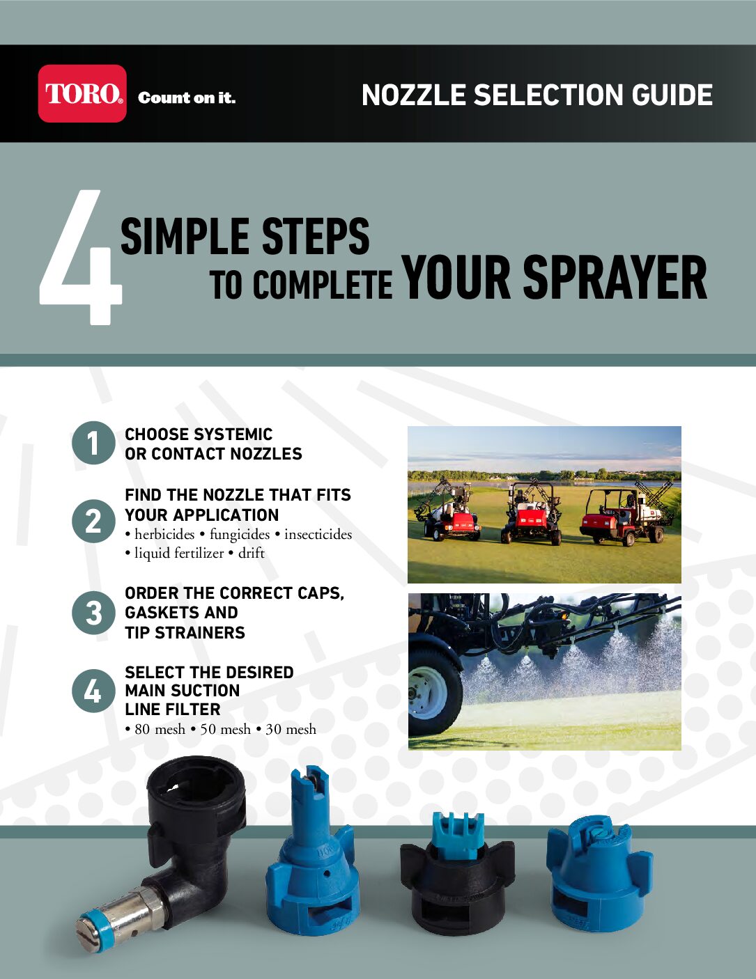 Toro Multi Pro 1750 Nozzle Selection Guide