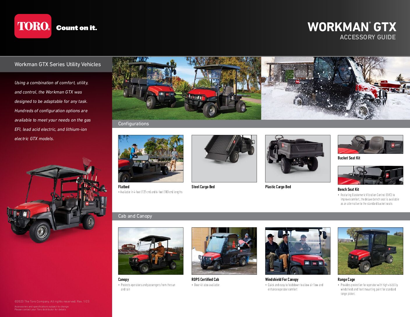 Toro Workman GTX Series – Accessory Guide