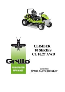 Grillo Climber 10.27 AWD Ride-On Mower Spare Parts Book