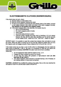 Grillo ELECTROMAGNETIC CLUTCHES (WARNER/OGURA)