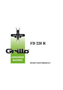 Grillo FD220R Grass-Collection Ride-on Mower Spare Parts Book