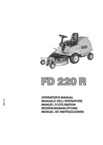 Grillo FD 220 R Ride on Mower Operators Manual
