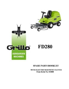 Grillo FD280 Grass-Collection Mower EMC Model Spare Part Book