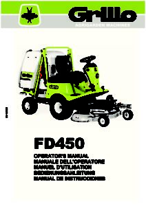 Grillo FD450 Grass Collection Mower Operators Manual