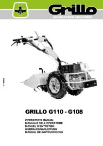 GRILLO G110 – G108 OPERATOR’S MANUAL