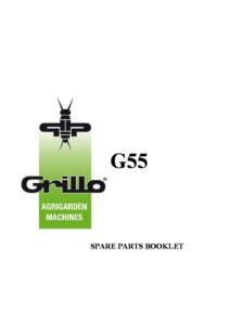 Grillo G55 Rotary Hoe/Walk Behind Tractor Spare Parts Booklet