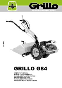 GRILLO G84 OPERATOR’S MANUAL