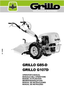 GRILLO G107D OPERATOR’S MANUAL