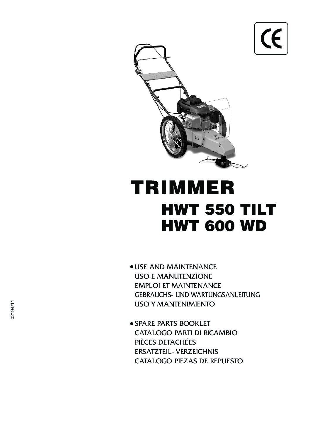 Grillo Trimmer HWT Series – Parts & Manual