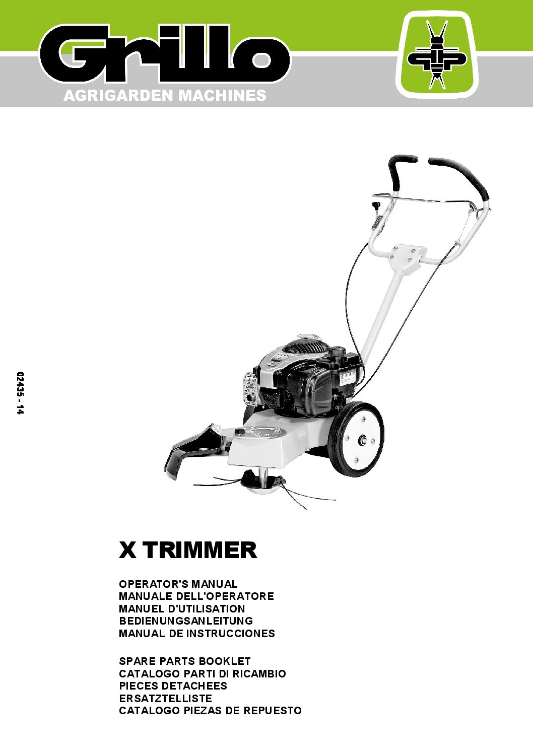 Grillo X TRIMMER OPERATOR’S MANUAL