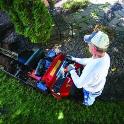 Trencher in garden