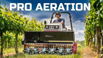 Ventrac | Coreless Aeration In Vineyards | Ventrac Aera-Vator